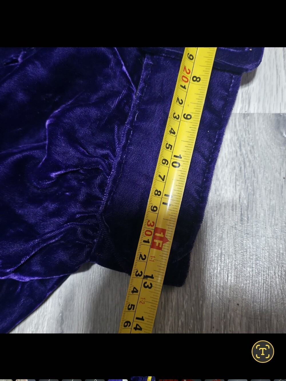 70s Velvet Maxi Skirt Vintage Purple gothic - Picture 4 of 6